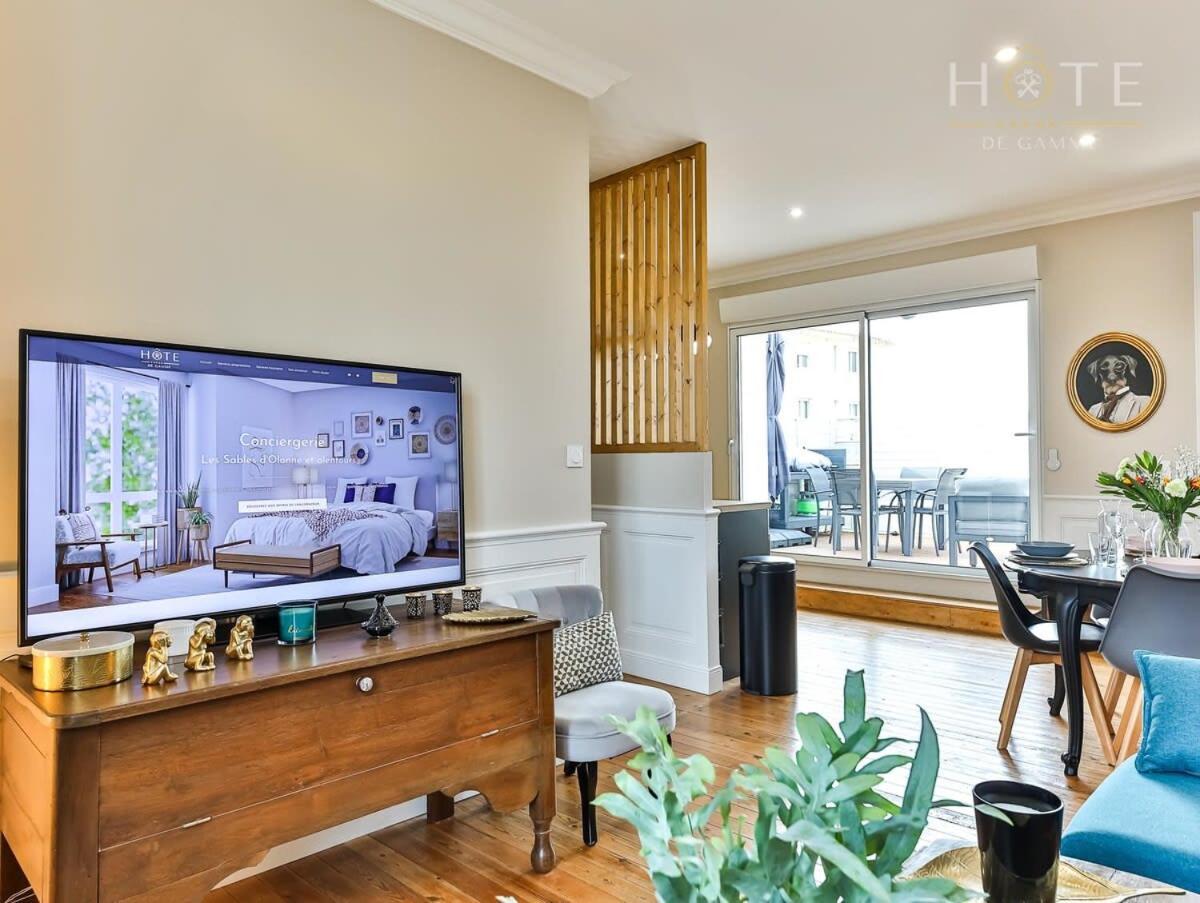 Chaleureux Logement-Centre Ville-Proche Gare-Plage レ・サ​​ーブル・ドロンヌ エクステリア 写真
